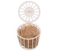 SOLUSTRE Nesting Material for Small Birds with Natural Jute Bedding and Plastic Storage Basket, Easy to Replace and Encourages Breeding Behaviour, Suitable for Budgies, Finches, Canaries,
