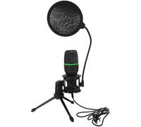 SOLUSTRE Noise Reduction Microphone Professional Condenser USB with Metal and Plastic Bracket High Sensitivity Black for Live Broadcasts and Classes Random Color