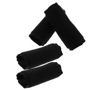 SOLUSTRE Non-slip Walker Handle Pads Effortless Cleaning Design 4pcs with Cushioned Polyester Grip Covers Black for Crutches and Wheelchairs Suitable for Seniors and Users with Limited