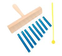 SOLUSTRE Note Wind Chime Percussion Instrument with Mallet Lightweight Educational Orff Music for Beginners Portable Solid Bells for Family Fun and Rhythm Practice