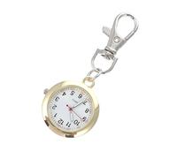 SOLUSTRE Nurse Pocket Watch with Simple Design and Decorative Effect, Golden Stainless Steel and Glass Material, Easy Installation for People Who Work, Vintage Hanging Hook Style