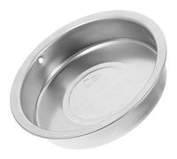 SOLUSTRE Outdoor Stainless Steel Round Ashtray with Handle Rust Cigarette Butt Container for Trash Cans Outside Convenient Replacement Bin Insert for Patio and Property Waste Management