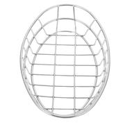 SOLUSTRE Oval Silver Metal Wire Basket for Serving Snacks and French Fries Reusable Kitchen Counter Fruit and Bread Basket with Enhanced Capacity Easy to Clean