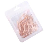 SOLUSTRE Paper Clips and Keeping Desk and Drawers Tidy Office Clips for Decoration 50pcs Golden Alloy Heart-Shaped for Office and School Use