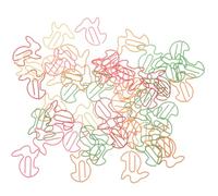 SOLUSTRE Paper Clips Assorted Colour Cartoon Designed Shaped Metal Note Clips 50pcs with Strong Clipping Force and Not Easy to Deform Random Color for Hand Account and Home Use