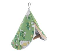 SOLUSTRE Parakeet and Parrot Warm Nest Bed for Winter Indoor Use, Multifunctional Cotton and Wooden Bird Snuggle Hut Easy to Clean Design, Stylish and Simple Bird Sleeping Bed