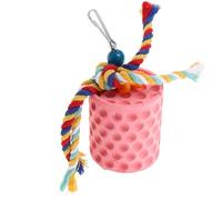 SOLUSTRE Parrot Easy to Install Chewing Mineral Stone with Bell Aid Bird Chew for Parakeets and Parrots for Cage Hanging and Foraging
