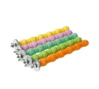 SOLUSTRE Parrot Play Stand with Safe-to-eat Plastic Material and Beak Trimming Function, Yellow Bird Perch for Parakeets and Parrots to Rest and Play Indoors Random Color