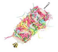 SOLUSTRE Parrot Shredding for Birds Loofah Chewing Plaything with Hanging Bell Suitable for Home Decoration and Hanging outside The Cage Interactive Foraging