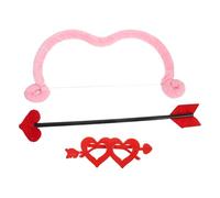 SOLUSTRE Party Cupid's Arrow Heart Bow Arrows and Heart-shaped Glasses for Valentine's Day Cosplay for Halloween and Christmas Party Accessories