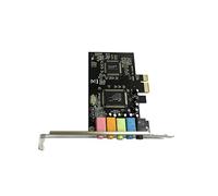 SOLUSTRE PCIe Sound Card, 5.1 Internal Sound Card 3D Stereo PCI-e Audio Card with Low Profile Bracket for PC 10 CMI8738 Chip 32/64 Bit PCI Express Adapter
