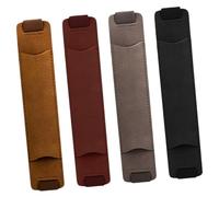 SOLUSTRE Pen Sleeve Pouch Case 18X3.5X0.3Cm Adjustable Elastic Band Dirt-Resistant Leather Business Pen Cover for Notebook Office Use