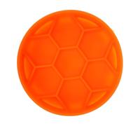 SOLUSTRE Pet Slow Feeder Silicone Dog Slow Food Dish with Bottom Suction Cup Design Unique Shape Orange Beautiful Style Reduces The Risk of Bloat Simple to Carry Travel Use