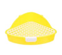 SOLUSTRE Pet Toilet Triangle Litter Bedding Box with Plastic Tray for Guinea Pigs and Small Pets Indoor Outdoor Potty Trainer 9.84X7.48X3.94 Inch