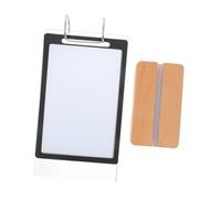 SOLUSTRE Photo Rack and Stain Resistant Easy to View Double Side with Stainless Steel and PVC Construction Menu Price Display Stand Desktop for Restaurant Marketing