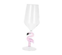 SOLUSTRE Pink Flamingo Shaped Wine Glass Decorative Martini Cocktail Glass for Bar Home Restaurant Elegant Creative Design for Parties and Banquets