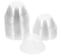 SOLUSTRE Plant Humidity Dome Covers Protect from Frost 100pcs with Maximum Light Penetration, Reusable Seedling Nursery Protector Domes for Garden Use