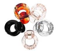 SOLUSTRE Plastic Hair Claw Clips Random Color 5pcs for Ladies Strong Hold Small Elegant Temperament Grab Hair Accessories for Everyday Use and Wedding