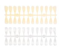 SOLUSTRE Plastic Nail Practice Pieces for Professional Salon and Store Use 2 Sets 480pcs with Pointed Head Almond Shape Lightweight Compact Manicure Practice Templates Random Color