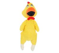 SOLUSTRE Plush Large Yellow Chick Squeaky Dog with Realistic Scream Sound for Interactive Chewing and Stress Relief in Dogs