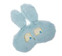 SOLUSTRE Plush Sleeping Eye Mask Elastic Band and Washable Material for Sleep and Place Disturbed by Light, Comfortable Blue Eye Cover for Family and Friends