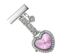 SOLUSTRE Pocket Watch Product Accessories with Glass Alloy Material Heart Shaped Lightweight and Practical Clip-on Design, for Work in The Hospital and Daily Use