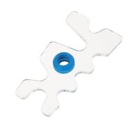 SOLUSTRE Portable Acrylic Billiard Cue Bridge Head with Blue Ring, Lightweight and Easy Identification Pool Table Accessory for Home Billiard Sessions and Clubs