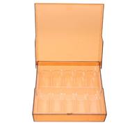SOLUSTRE Portable Brown Acrylic Vial Holder Case for Insulin and Supplies with Light Protection and Stable Structure, Holds 10 Vials, for Ambulance and Hospital Use