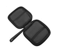 SOLUSTRE Portable Cable Case Electronic Organizer 2 Compartments Strong Bite Force Travel Data Line Storage Bag Black