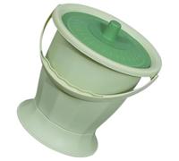 SOLUSTRE Portable Chamber Pot for Adults Made of Sturdy Plastic, Featuring a Compact Round Design and Easy to Clean Surface, for Home or Hospital Use by Elderly and Disabled People