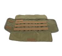 SOLUSTRE Portable Fly Tying Tool Pouch Roll up Fishing Tool Bag Internal Pocket, Anti-Slip Cloth Material for Lure and Hook Storage, for Hunting and Outdoor Activities