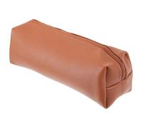 SOLUSTRE Portable Leather Travel Makeup Brush Organizer Bag with Enough Space, Creative Design Small Pencil Case Pouch for Handbag, for Casual Everyday Use