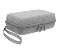 SOLUSTRE Portable Mini Makeup Suitcase with Handle for Women Travel Cosmetic Organizer Bag with Compartments Lightweight Carrying Case for Professional Dressers Stylish Grey Travel Case