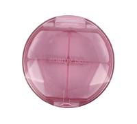 SOLUSTRE Portable Mini Pill Box Food Grade PC Material with 4 Compartments Easy to See Through Storage Container with Buckle Design for Travel and Daily Medication Organisation