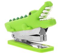 SOLUSTRE Portable Mini Stapler for Desk - Cute Cartoon Alligator Design, Lightweight Handheld Stapler for Office and Students, Reusable Stationery for School and Home Use