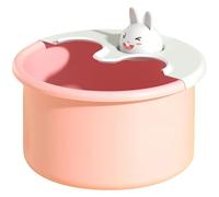 SOLUSTRE Portable Pink Foot Bath Basin Made of Sturdy Pp Material with Non-Slip Design, for Foot Soaking and Relaxation at Home