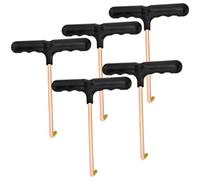 SOLUSTRE Portable Shoelace Pullers Sturdy Plastic and Iron Material 5pcs with T-shaped Ergonomic Design Easy to Hold Handle Lace Tightening for Hockey and Ice Skating