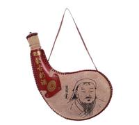SOLUSTRE Portable Wine Bota Bag Sealing Lid Sheep Gallbladder Flask Versatile Liquid Storage for Home and Travel