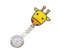 SOLUSTRE Practical Nurse Pocket Watch with Brooch Pin, Quartz Movement and Acrylic Case, Stable to Wear, Cartoon Style for Hospital Clinic Staff and Nurses, Assorted Colours