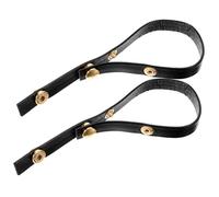 SOLUSTRE PU Adjustable Heel Straps for High Heels Women Anti-loose Replacement Shoe Bands Buckles Comfortable Fit Matte Black