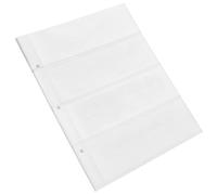 SOLUSTRE Pvc Banknote Collection Pages 10 Pockets Per Bag, Easy-to-use Currency Sheet Protectors for Banknotes, White 3-ring Binder Inserts, for Collectors and Storage