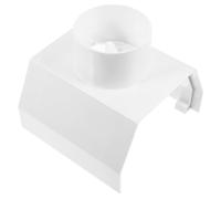 SOLUSTRE PVC Plastic to System Home Gutter Connector for Downspout Rainwater Drainage Fitting, Easy Install White with Good Connection Outdoor for Building