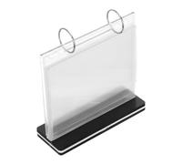SOLUSTRE Pvc Tabletop Menu Holder Stand with 6-page Binderstyle Split Flap Display, and Space-saving Desktop Menu Organizer for Bars and Tabletops