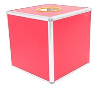 SOLUSTRE Raffle Box Ticket Storage Red Aluminum Alloy Fairness and Openness Safe to Use Multipurpose Donation Box for Celebrations and Fundraising Events Random Color