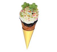 SOLUSTRE Realistic Ice Cream Cone Prop with Bright Colors for Dessert Shop Display Fake Ice Cream Model for Photography Reusable Decoration for Miniature Houses and Parties