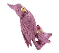 SOLUSTRE Realistic Resin Parrot Figurine Tabletop Statue Decorative Artificial Bird Ornament for Home Garden Wine Cabinet Display