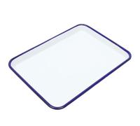 SOLUSTRE Rectangular Enamel Bake Pan White Non-Stick Oven Tray Professional Design Washable Baking Dish for Kitchen Roasting and Baking Simple and Clean Style