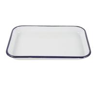 SOLUSTRE Rectangular Enamel Tray Oven Pan 13.76x9.43x0.98in Enamel Ceramic Non-Stick Use Simple Elegant Design for Meal Preparation and Gatherings