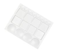 SOLUSTRE Rectangular Plastic Paint Palette Tray Multi-compartment Watercolor Mixer Efficient Pigment Tray for Artists and DIY Painting Creative Art Accessory