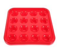 SOLUSTRE Red Plastic Billiard Ball Tray for Table Pool Balls Holder Sturdy Design in Billiards Clubs and Community Centers